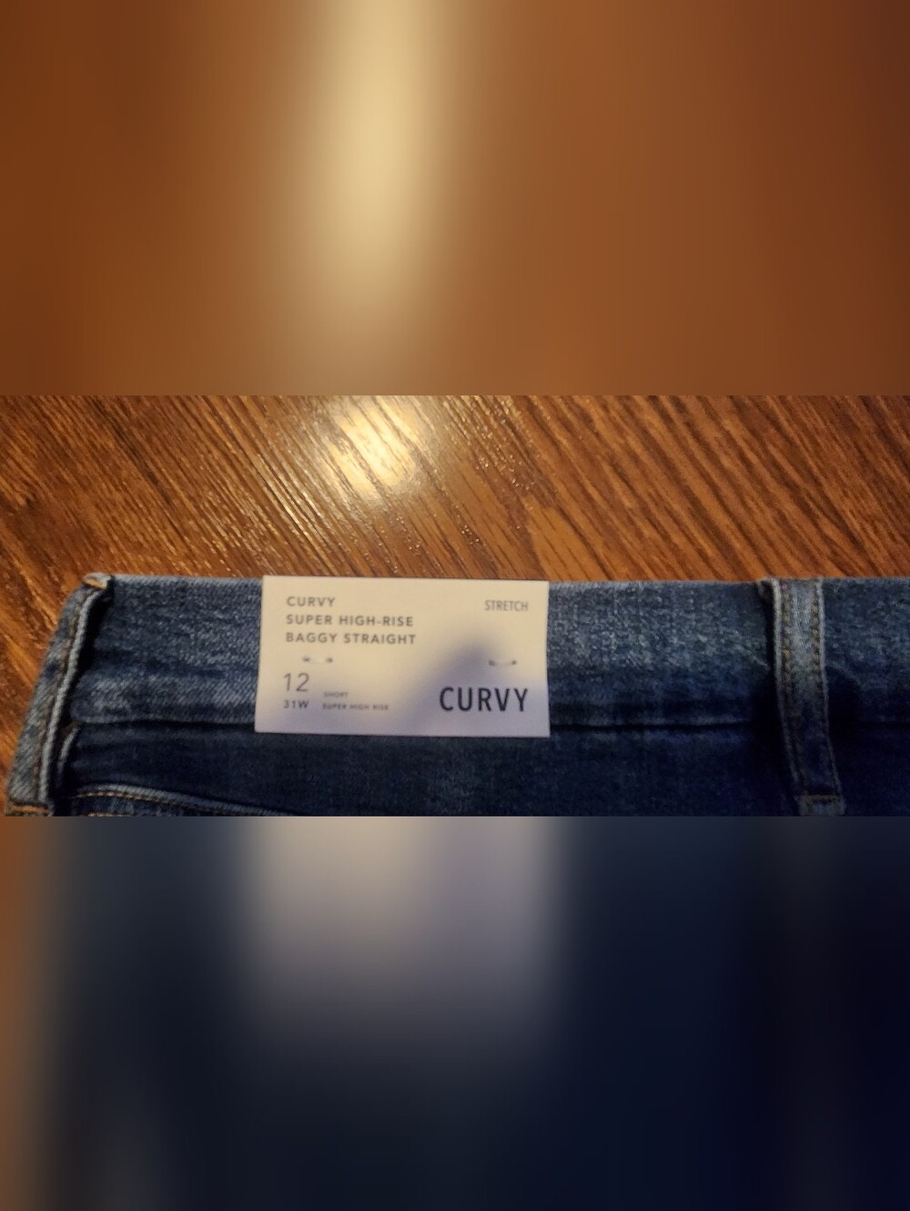 American Eagle Outfitters Wide-Leg Jeans in Dark Blue Wash - Picture 5 of 10
